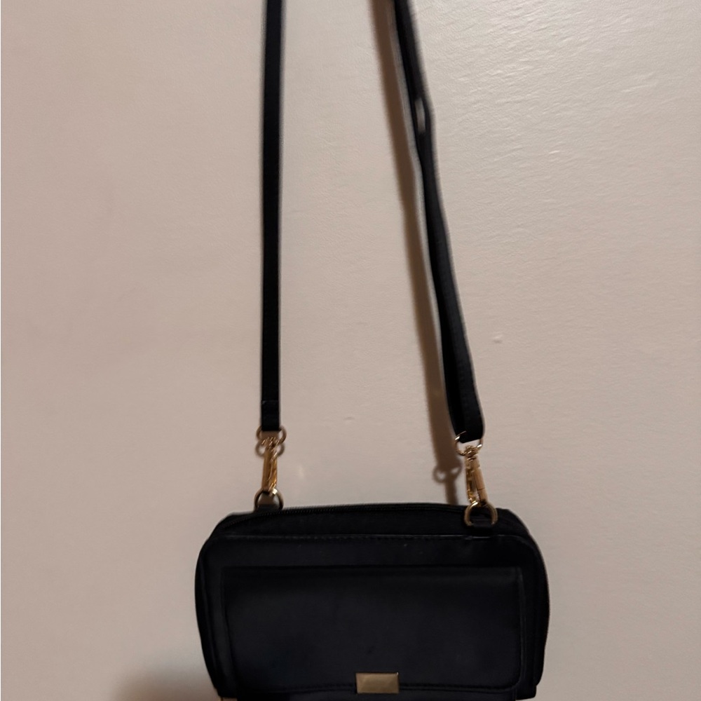 No name | Black Crossbody Bag | clear card back